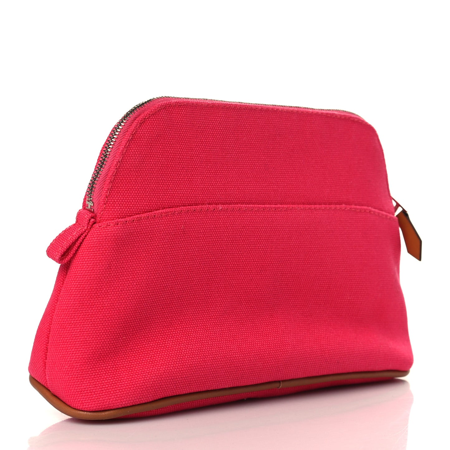 Cotton Canvas Mini Bolide Travel Cosmetic Pouch Hibiscus