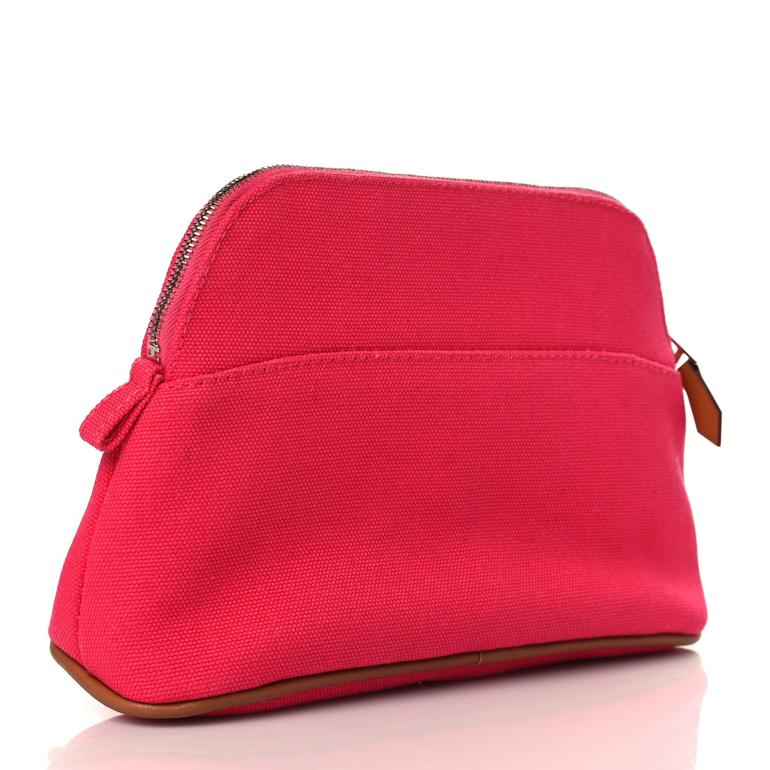 Hermes Cotton Canvas Mini Bolide Travel Cosmetic Pouch Hibiscus 3 of 8