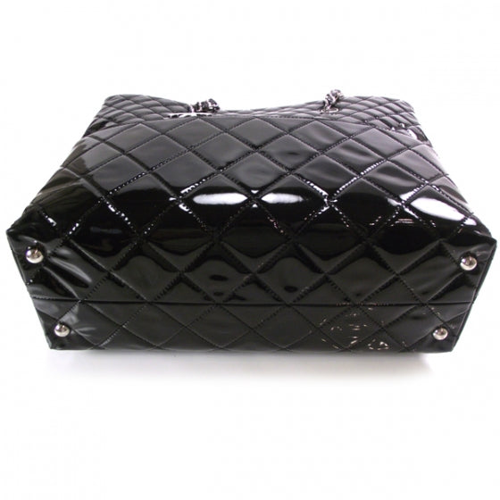 Chanel Patent Quilted Large Tote Black 4 of 12