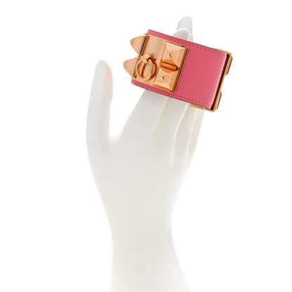 Hermes Swift Collier de Chien CDC Bracelet T2 Rose Azalee 2 of 5