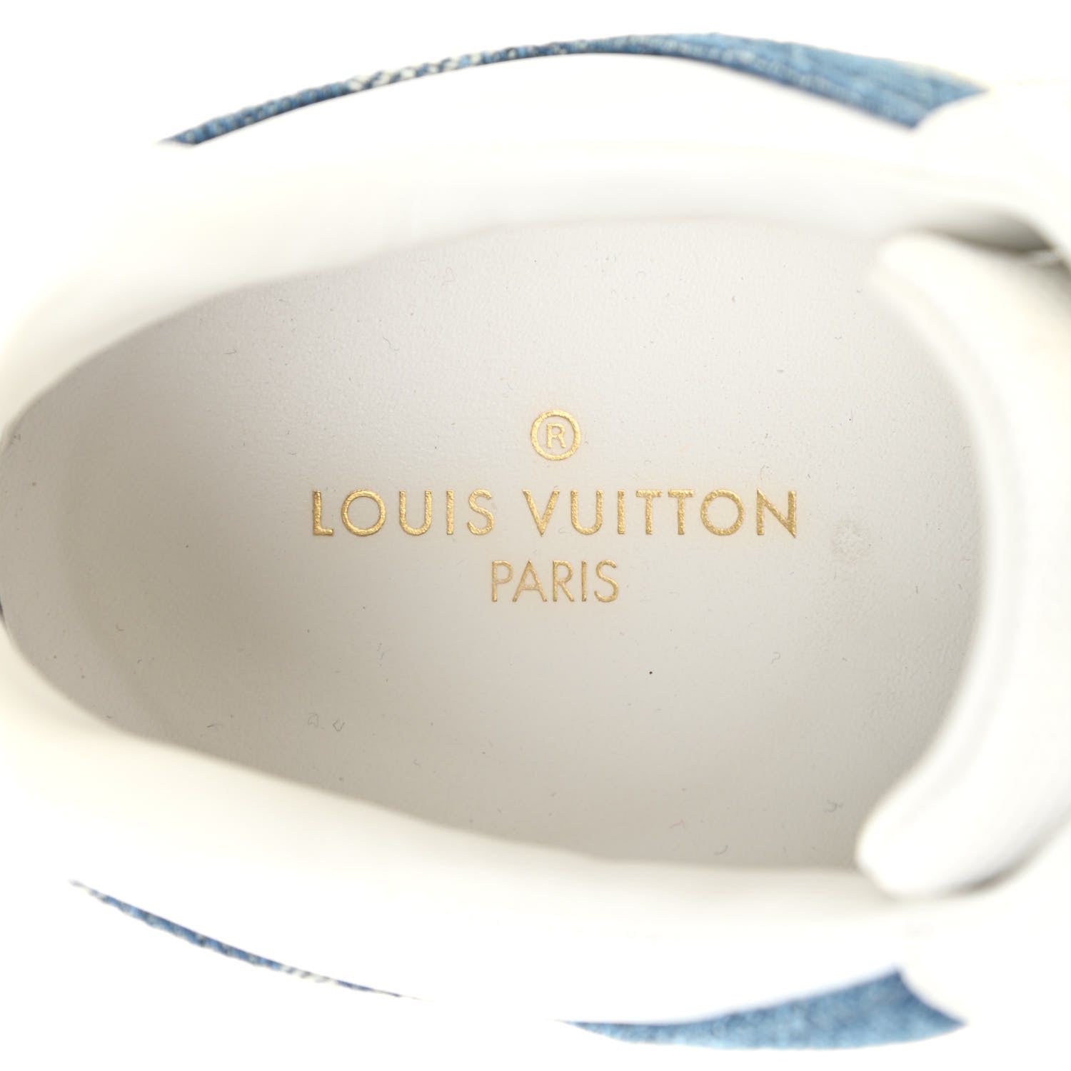 Louis Vuitton Calfskin Monogram Denim Run Away Sneakers 38 White 7 of 11