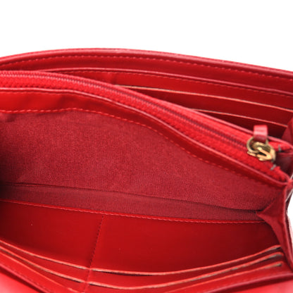 Chanel Caviar Timeless CC Large Gusset Flap Wallet Light Red 5 of 8