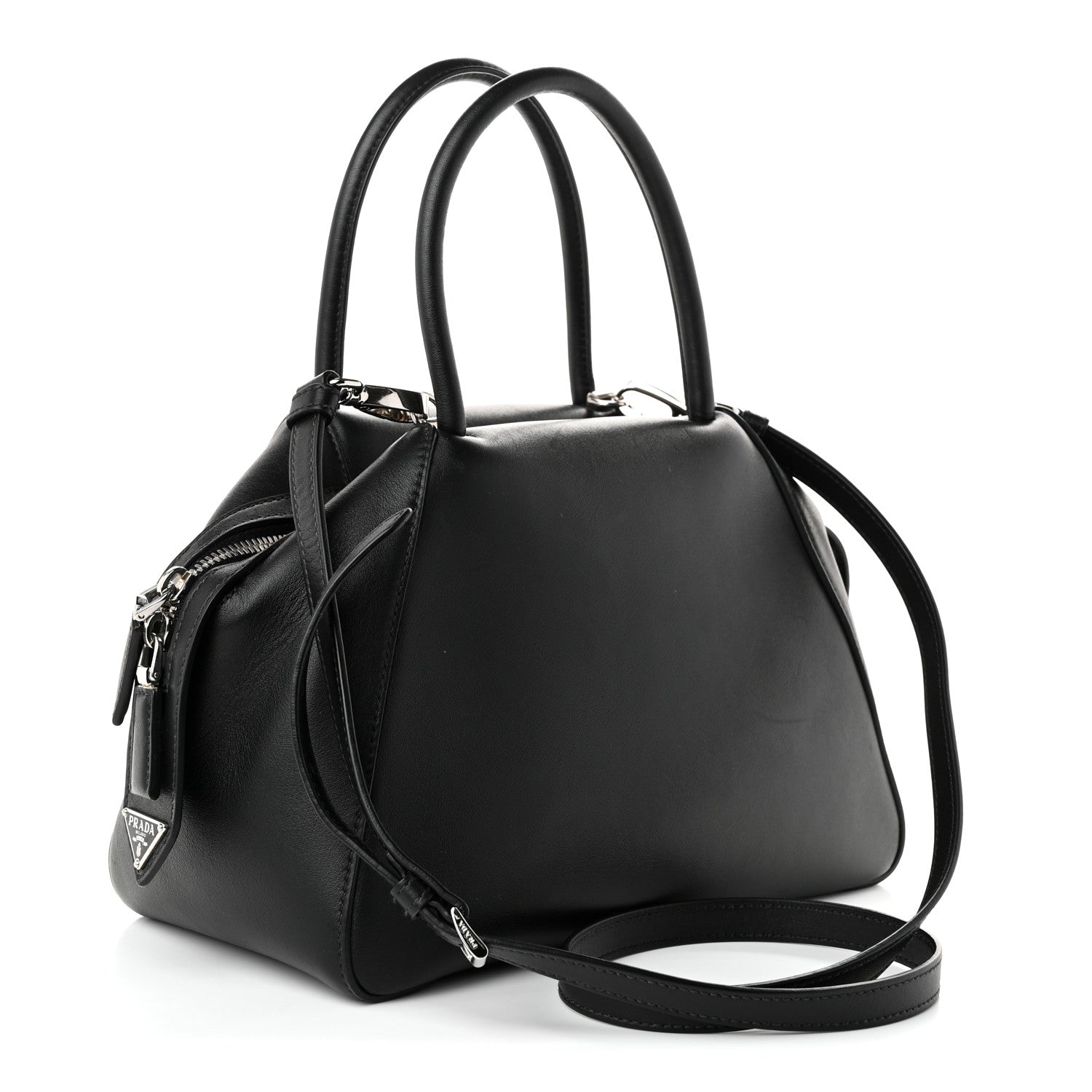 Prada Softy Calfskin Small Supernova Handbag Black 3 of 10