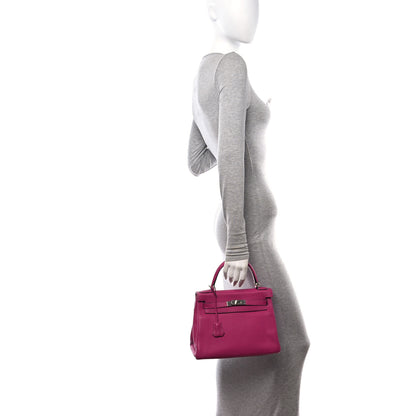 Hermes Togo Kelly Retourne 28 Rose Pourpre 2 of 18