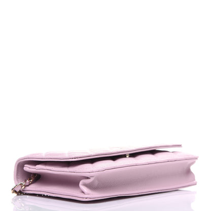 Chanel Caviar Quilted Wallet On Chain WOC Light Pink 4 of 14