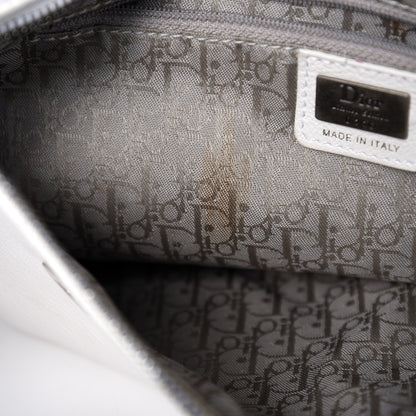 Christian Dior Calfskin Charms Whipstitch Gaucho Double Saddle Bag White 8 of 13