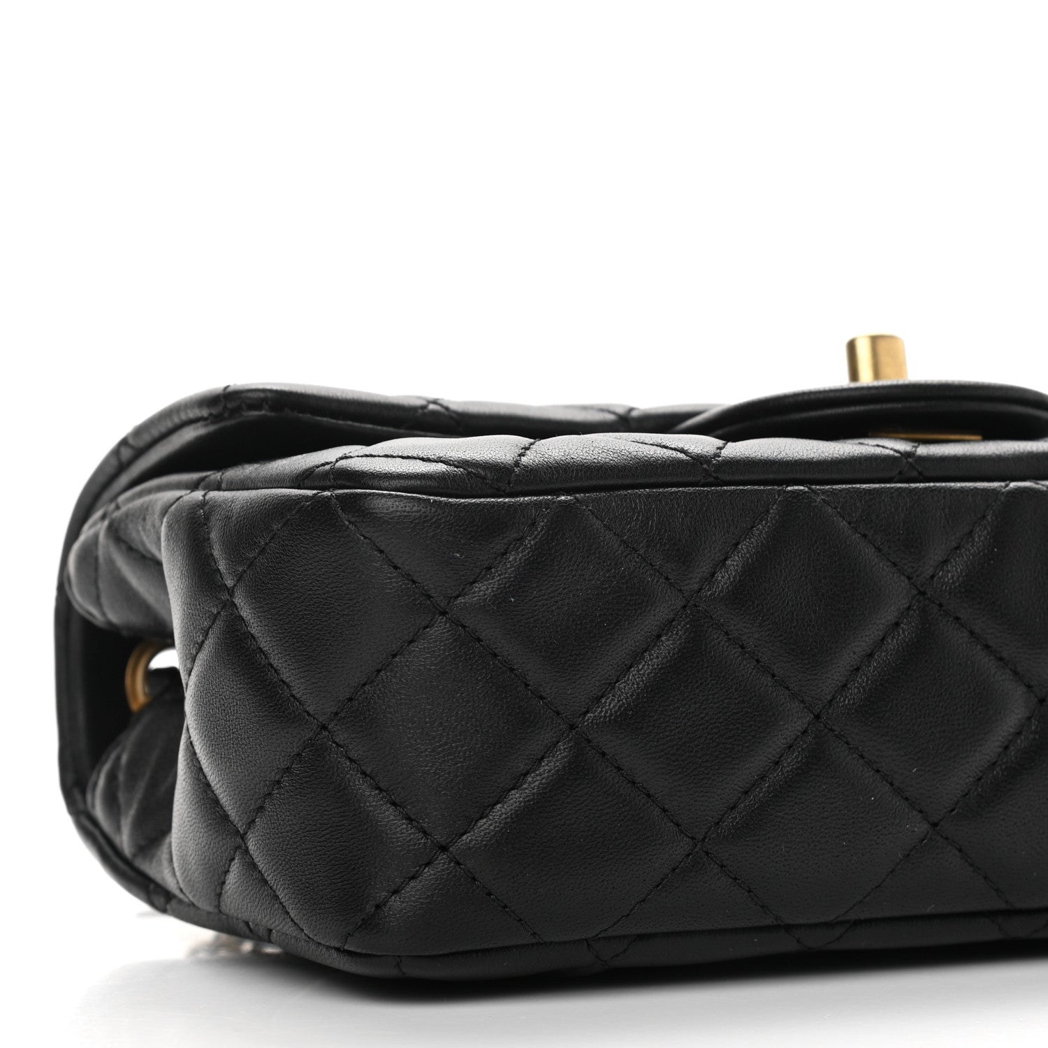 Chanel Lambskin Quilted Mini Rectangular Pearl Crush Flap Black 10 of 11