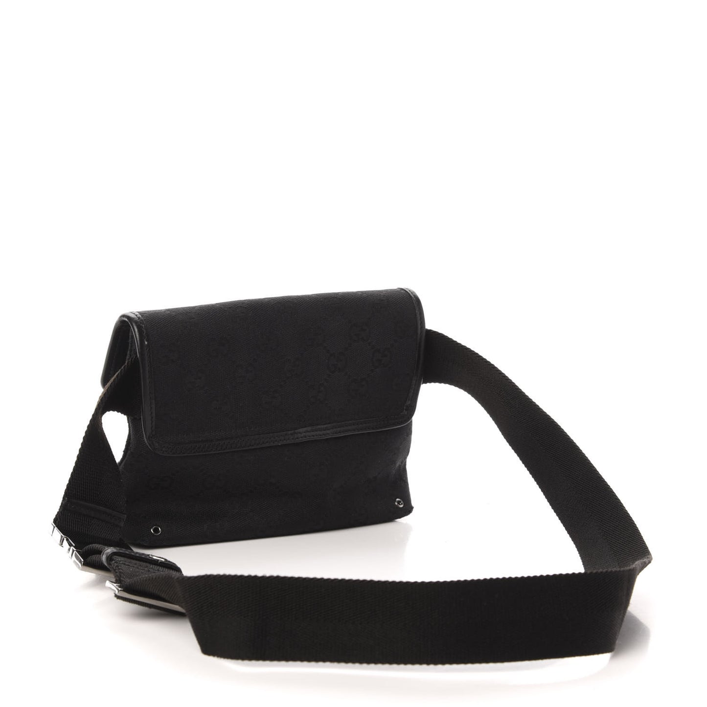 GG Monogram Web Flight Belt Bag Black