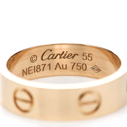 Cartier 18K Yellow Gold 5.5mm LOVE Ring 55 7.25 4 of 5