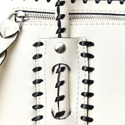Alexander McQueen Calfskin Whipstitch Folk Tote White 12 of 22