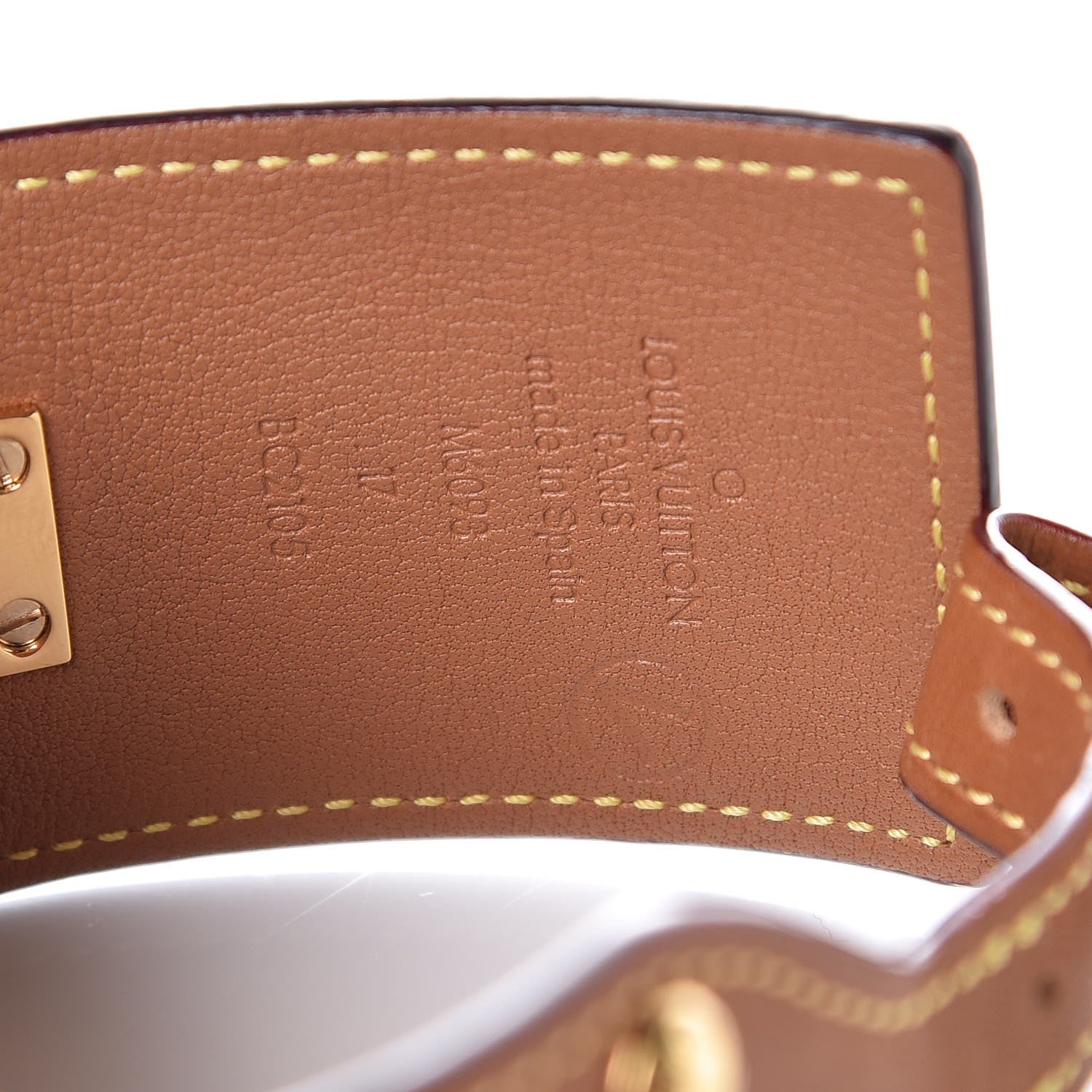 Louis Vuitton Calfskin Studded Cuff Bracelet 17 5 of 5