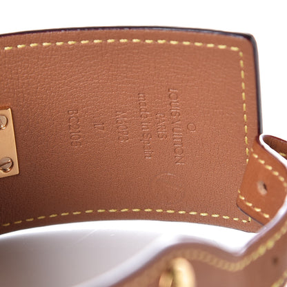 Louis Vuitton Calfskin Studded Cuff Bracelet 17 5 of 5