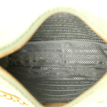 Prada Yarn Raffia Effect Crochet Re-Edition 2005 Shoulder Bag Acqua 5 of 13