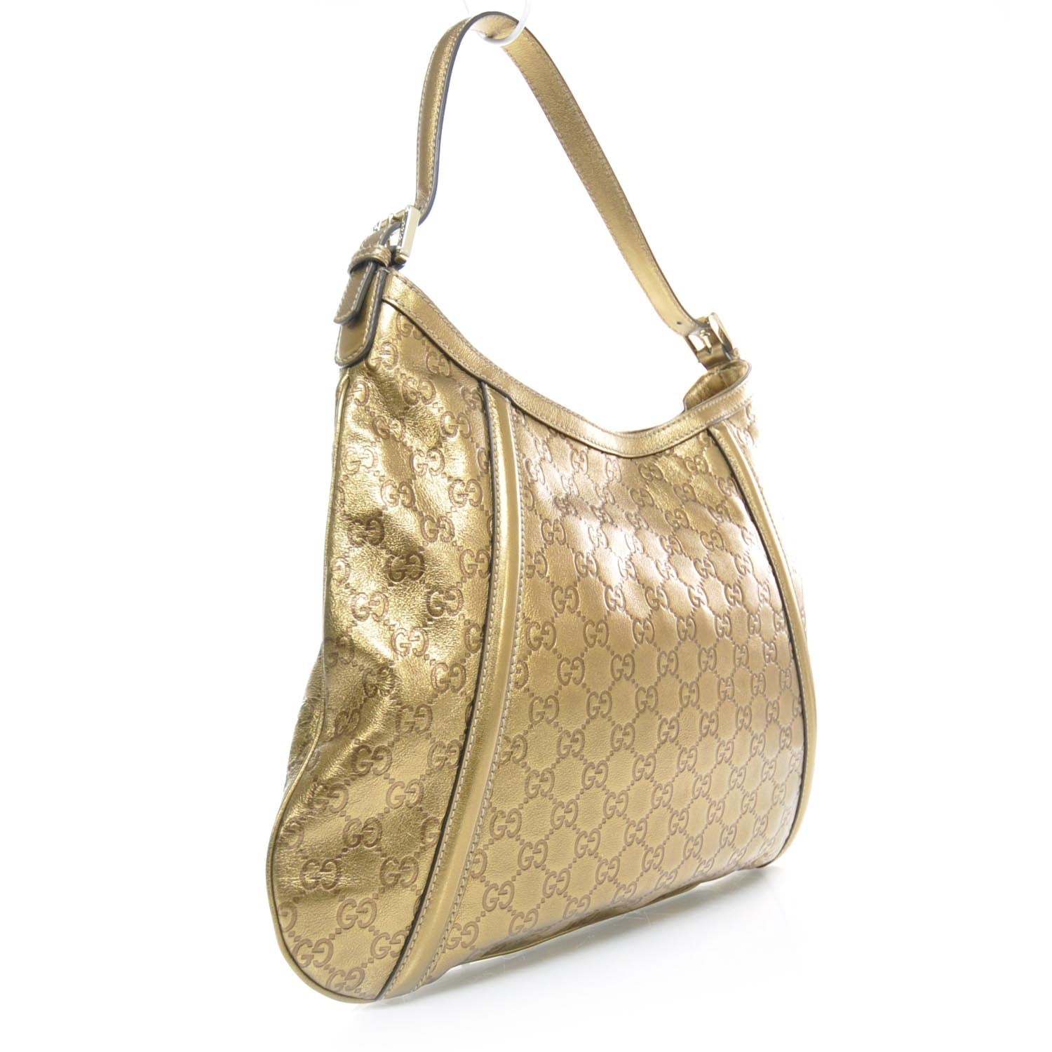Gucci Guccissima Medium Britt Hobo Metallic NM Exclusive 2 of 10