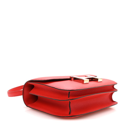 Hermes Epsom Enamel Constance 18 Rouge de Coeur Mauve Sylvestre 3 of 9