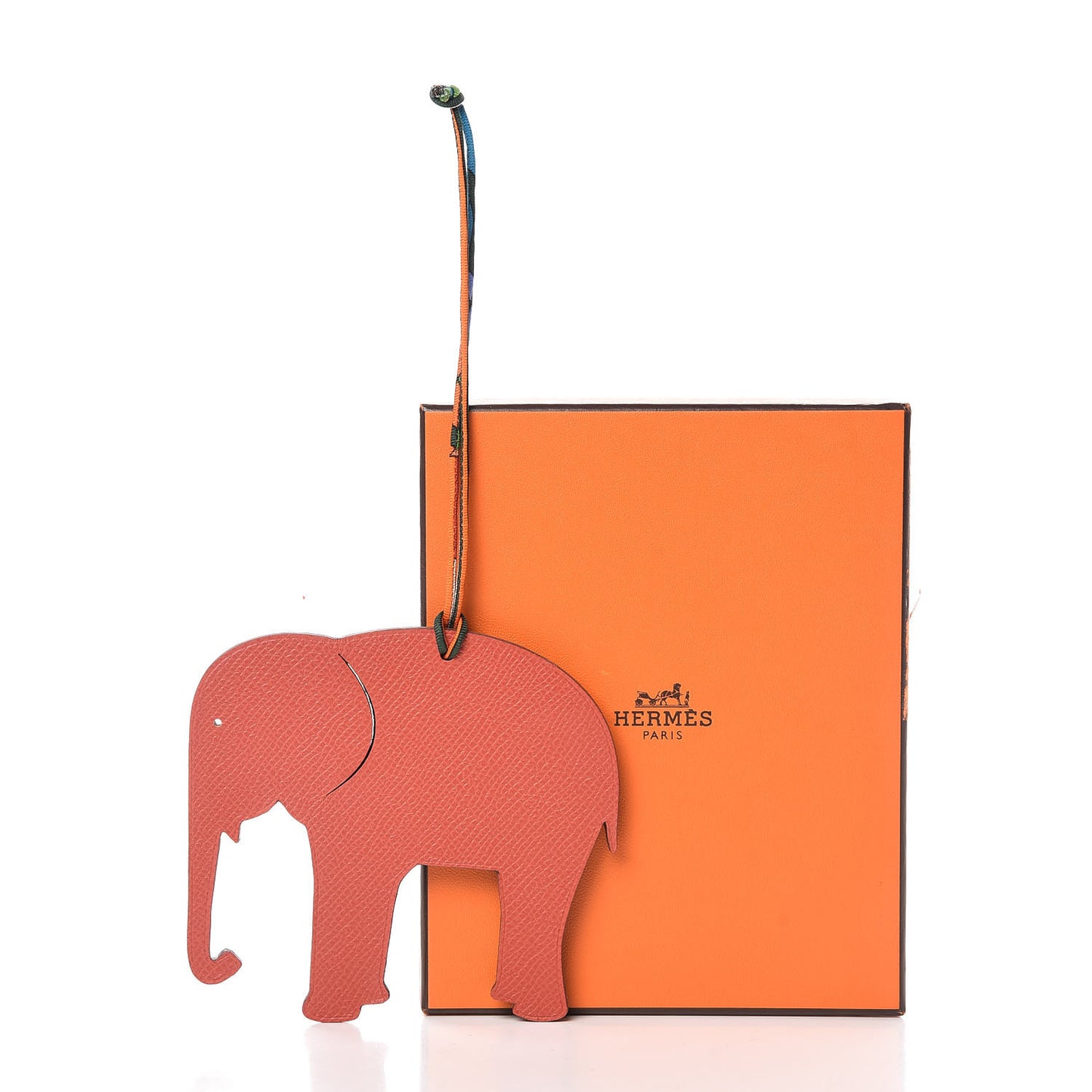 Epsom Petit H Elephant Bag Charm Sanguine Vert Fonce
