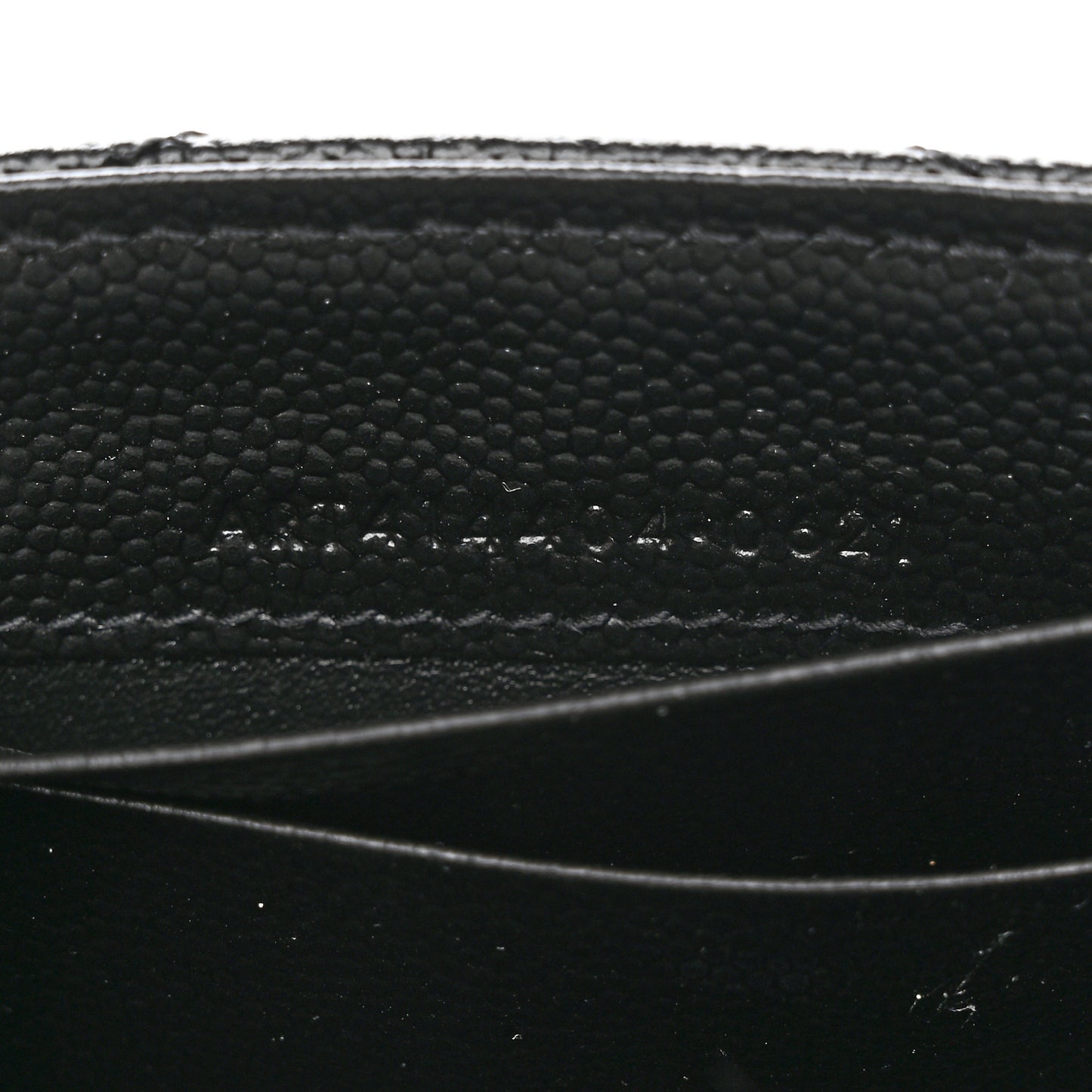 Grain De Poudre Matelasse Chevron Small Monogram Envelope Wallet Black
