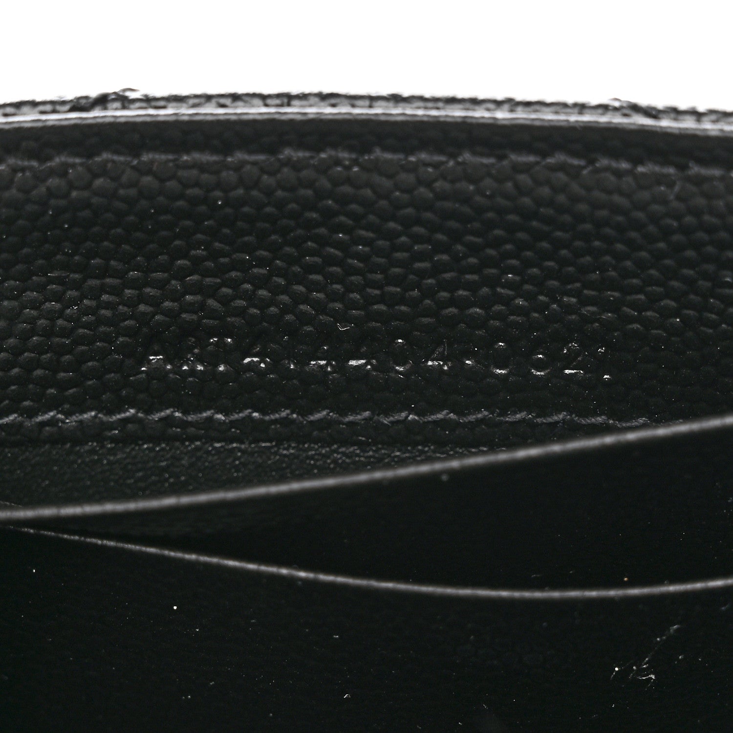 Saint Laurent Grain De Poudre Matelasse Chevron Small Monogram Envelope Wallet Black 7 of 8