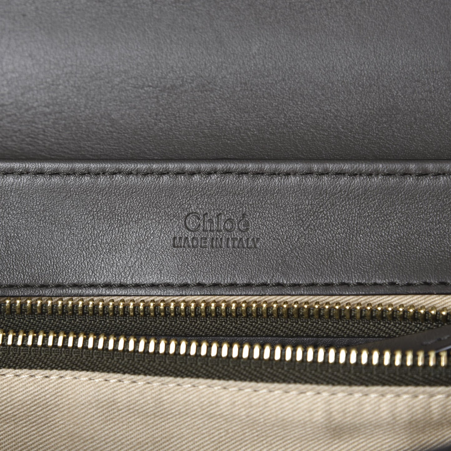 Calfskin Crocodile Embossed Small C Double Carry Profound Brown