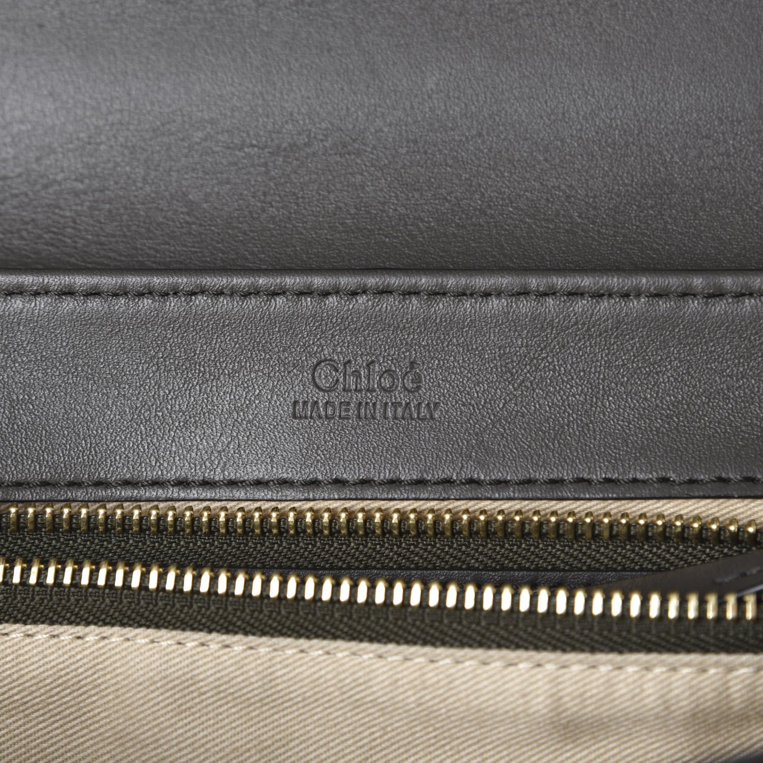 Chloe Calfskin Crocodile Embossed Small C Double Carry Profound Brown 8 of 12