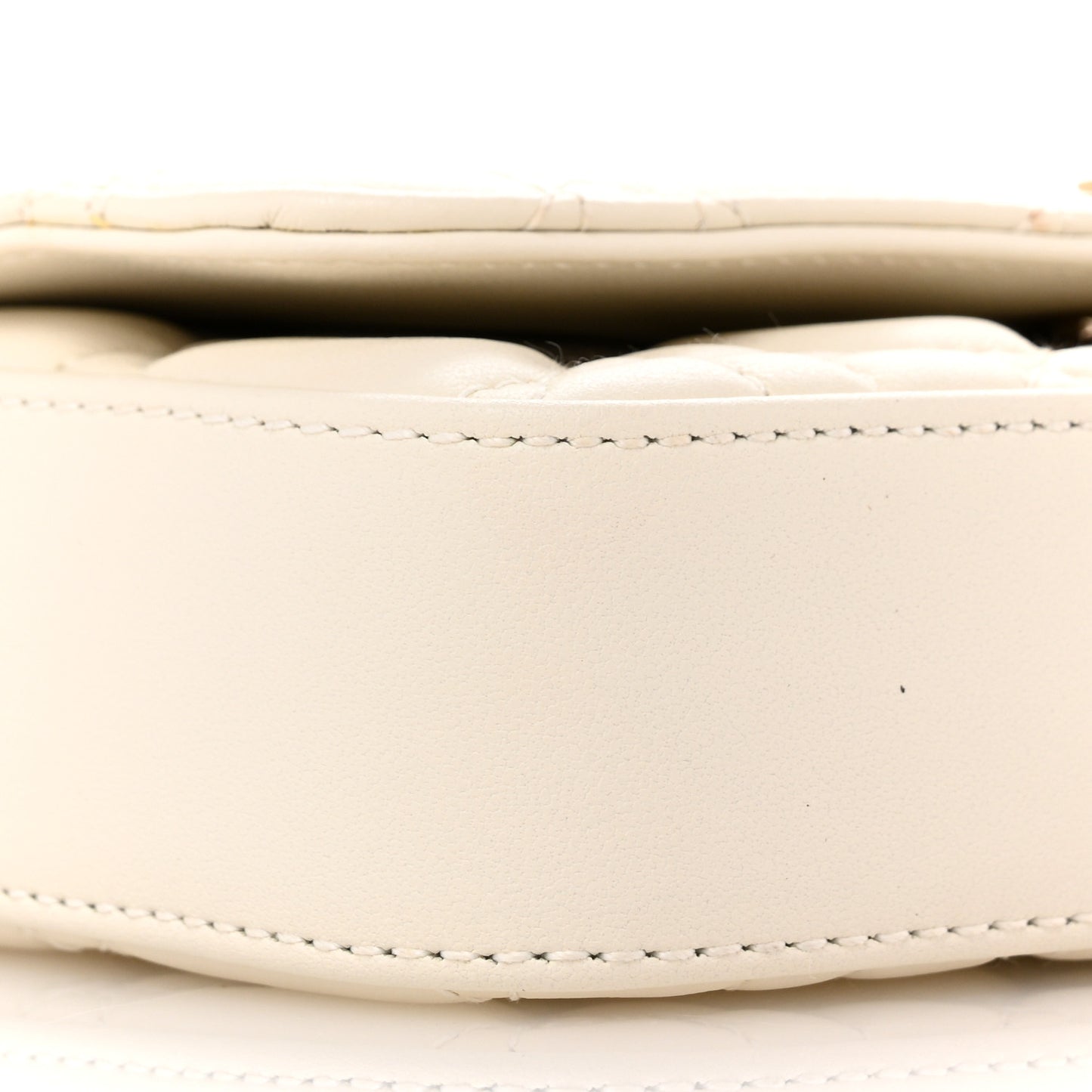 Lambskin Cannage Dior Talk Phone Pouch Latte