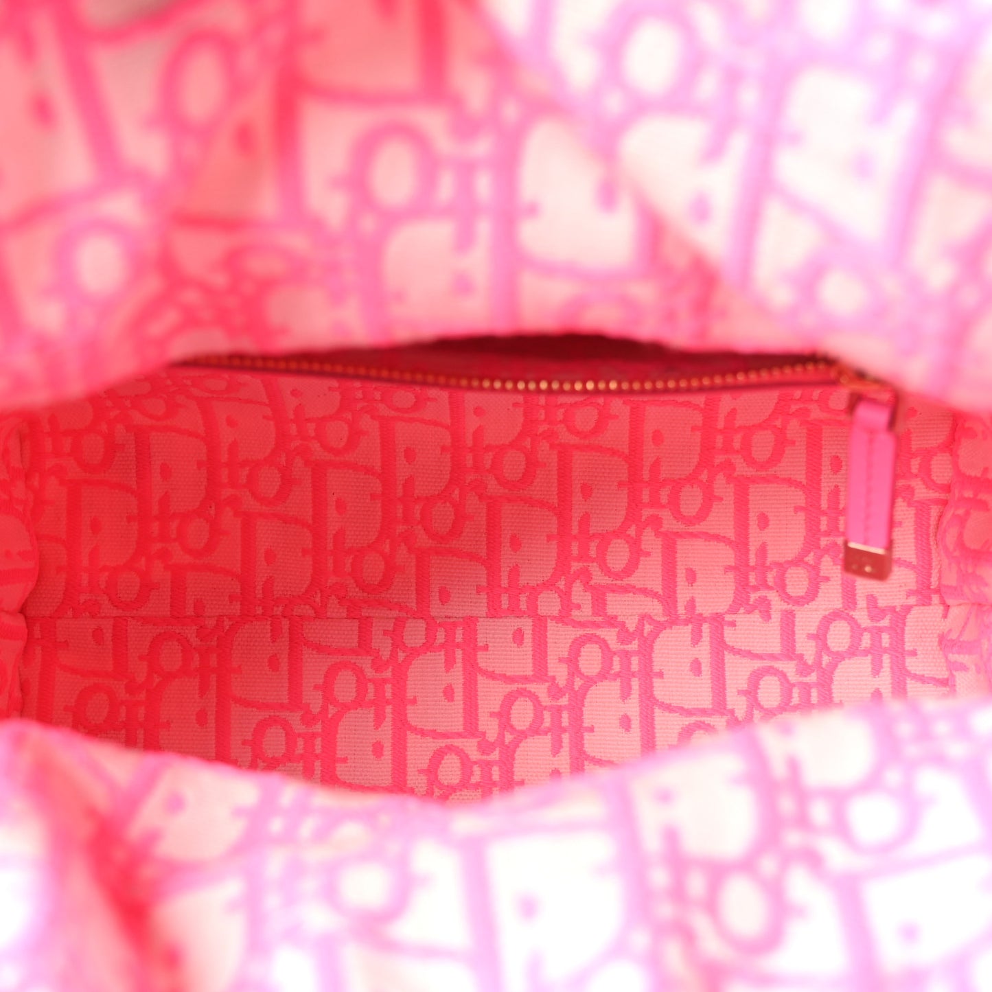 Wicker Oblique Medium Lady Dior Bag Fluorescent Pink