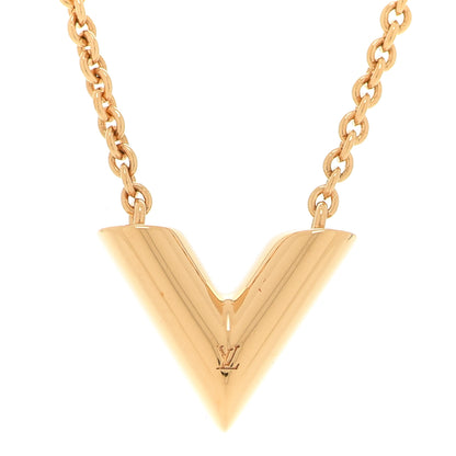 Louis Vuitton Essential V Necklace Gold 4 of 7
