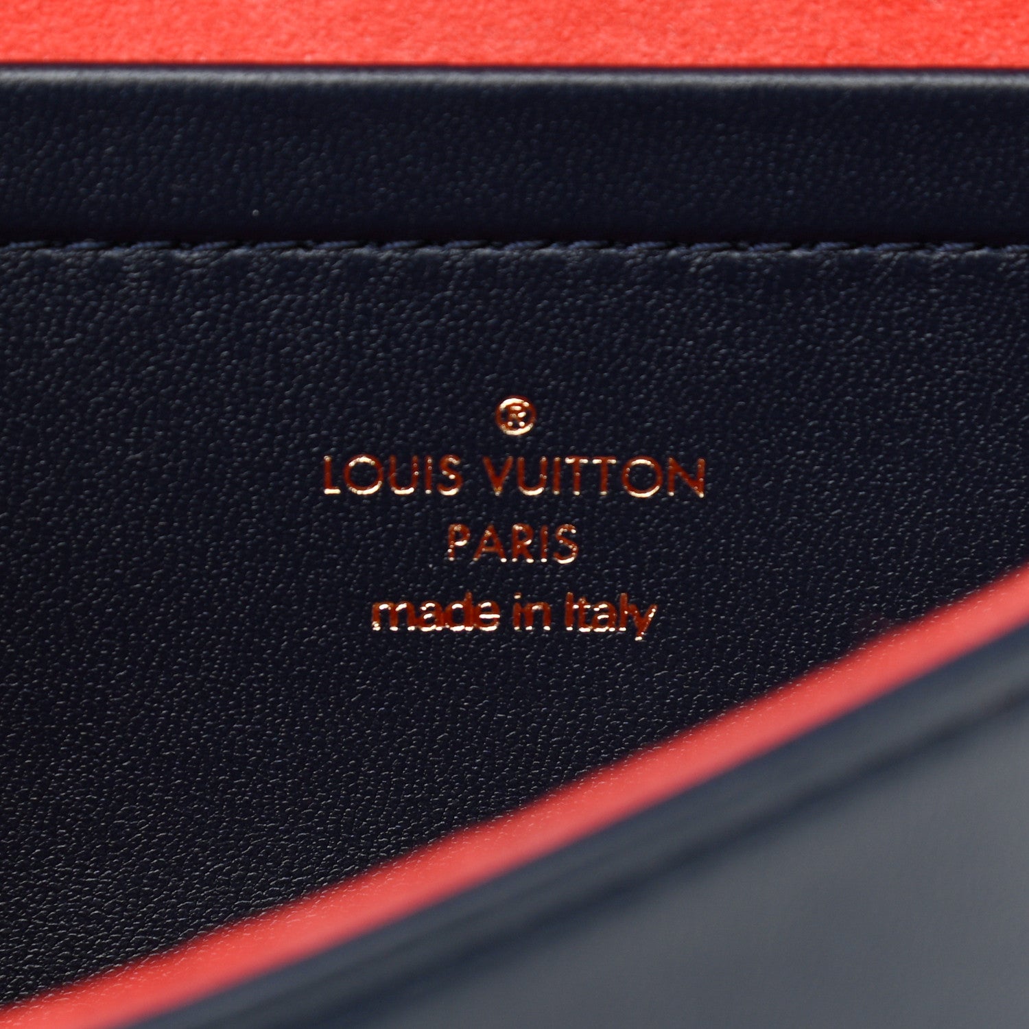 Louis Vuitton Lambskin Embossed Monogram LV Garden Pochette Coussin Navy 6 of 9