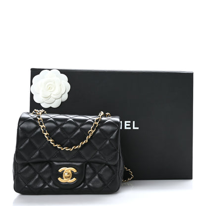 Chanel Lambskin Quilted Mini Pearl Crush Flap Black 10 of 10