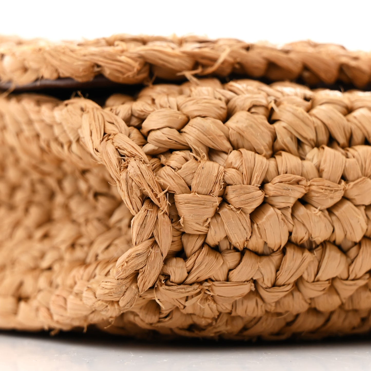 Raffia Monogram Tassel Kate 99 Dark Nude
