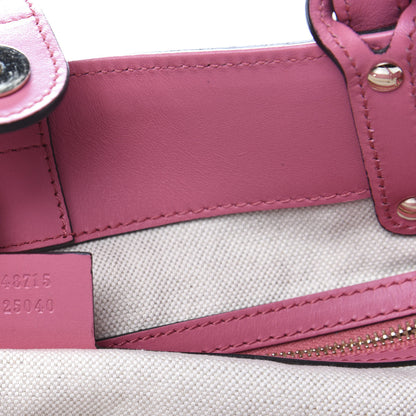 Gucci Denim Calfskin Denim Tote Pink 10 of 12