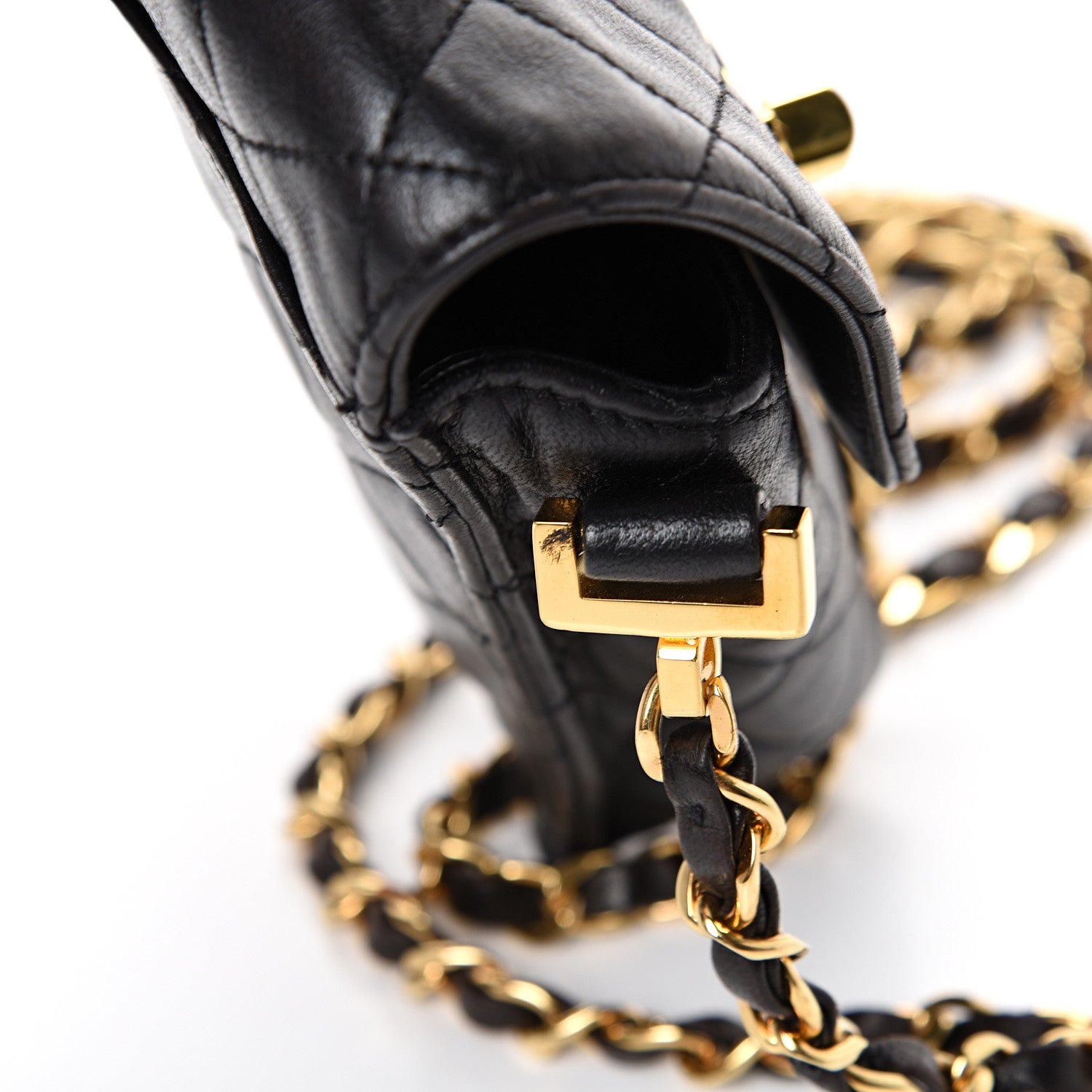Chanel Lambskin Quilted Phone Holder Black 11 of 11
