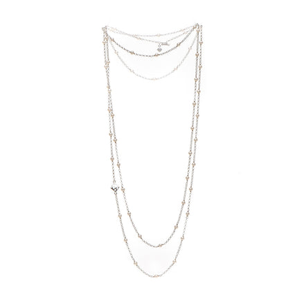 David Yurman Sterling Silver Pearl 3.5mm Chain Necklace 4 of 6
