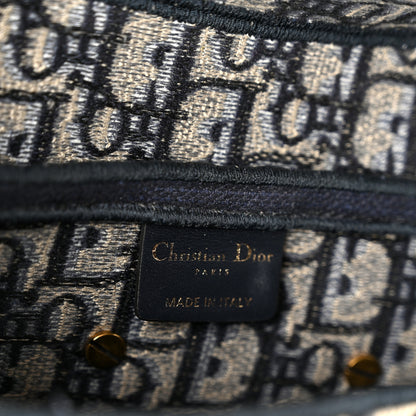 Christian Dior Oblique Embroidered Saddle Bag Blue 6 of 10