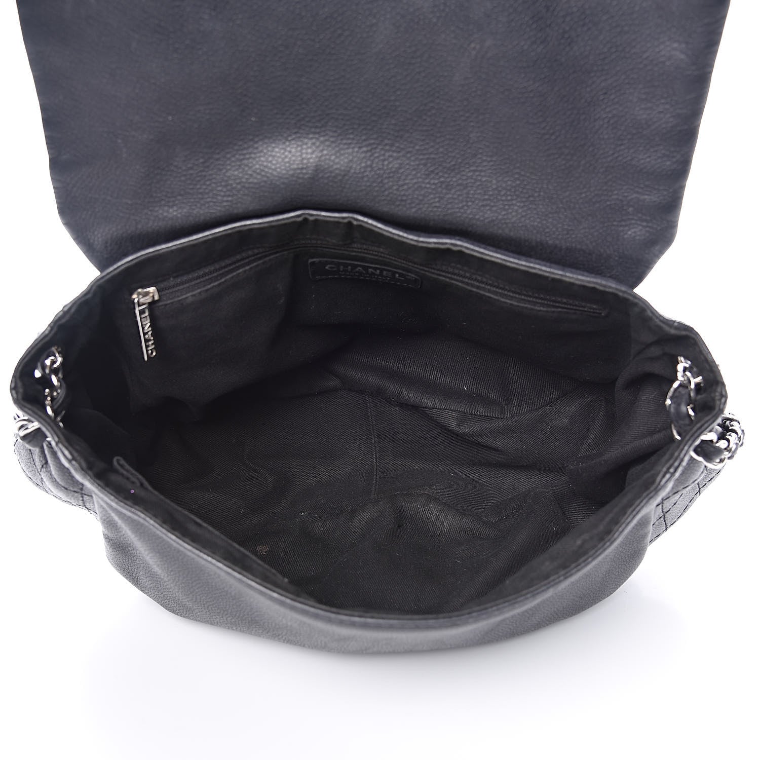 Chanel Caviar Half Moon Large Flap Black 5 of 15