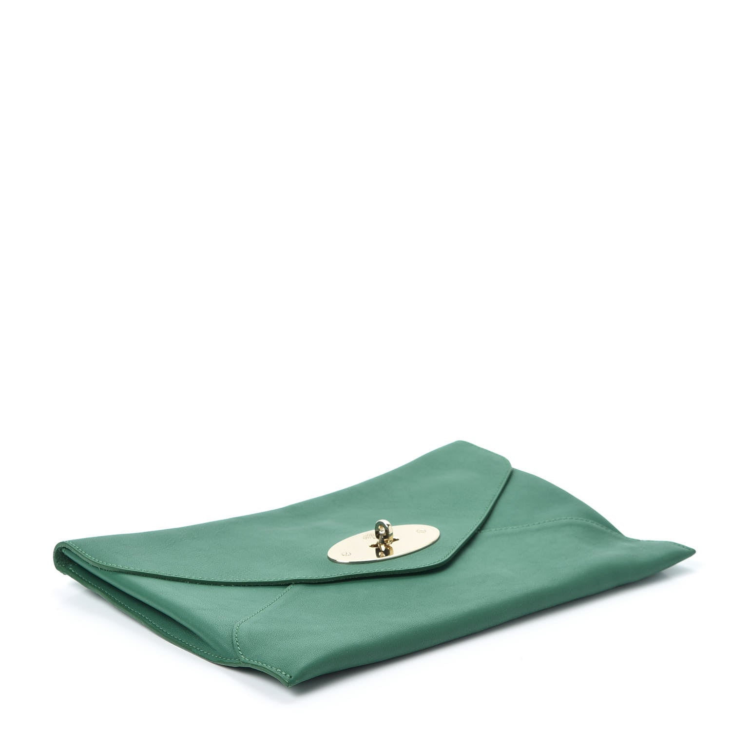 Mulberry Classic Grain Calfskin Willow Clutch Emerald 3 of 9