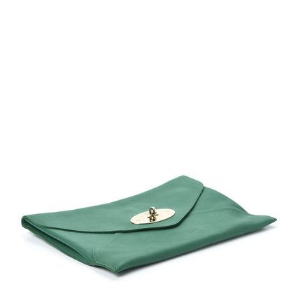 Mulberry Classic Grain Calfskin Willow Clutch Emerald 3 of 9