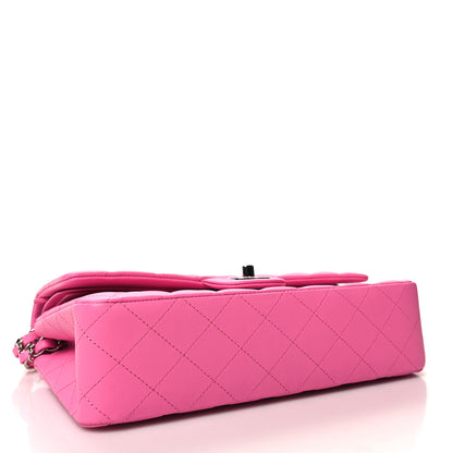 Chanel Lambskin Quilted Medium Double Flap Neon Pink 4 of 11