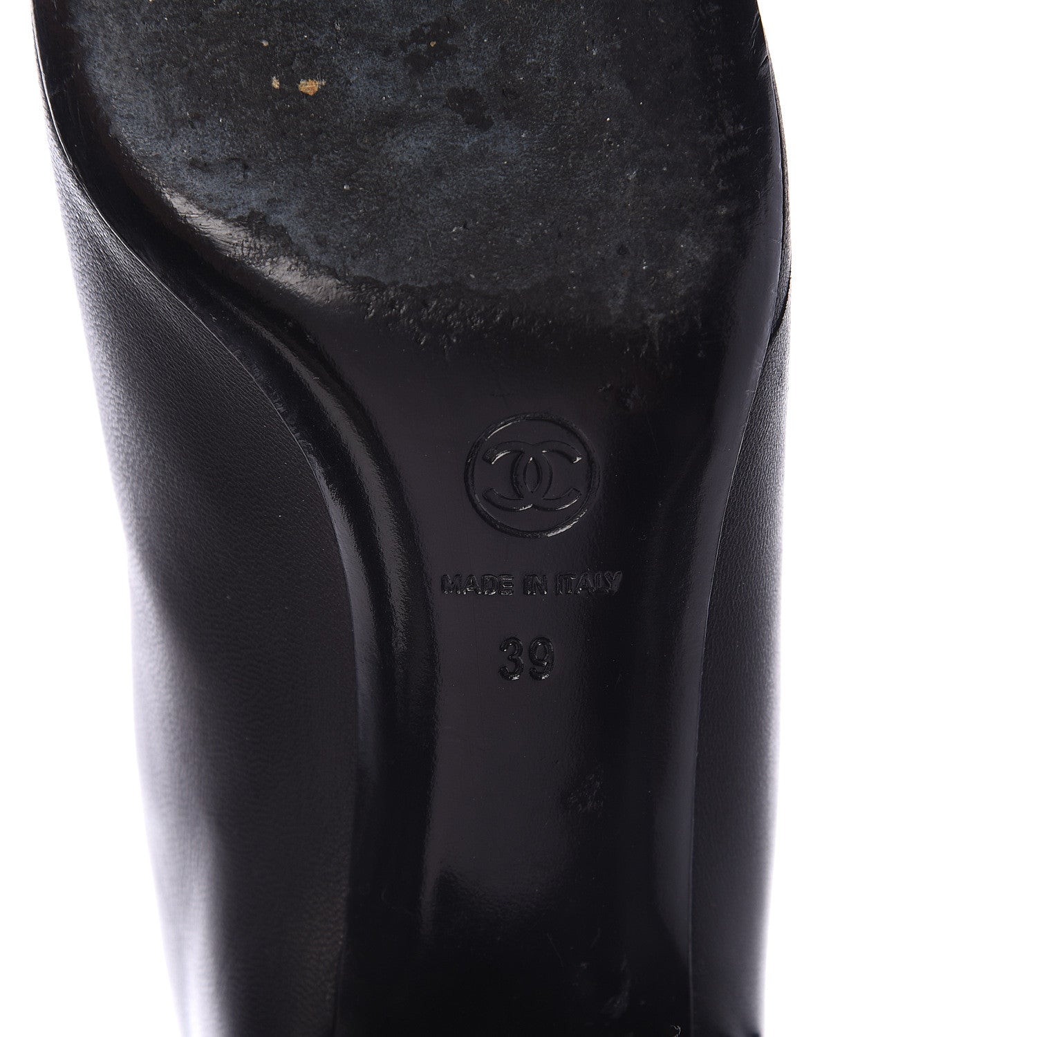 Chanel Lambskin Quilted Reissue Knee High Tall Boots 39 Black 6 of 6