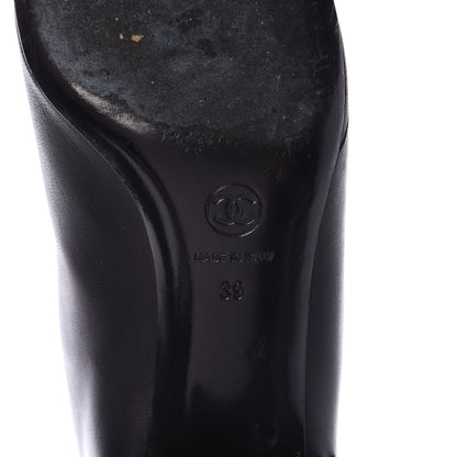 Chanel Lambskin Quilted Reissue Knee High Tall Boots 39 Black 6 of 6
