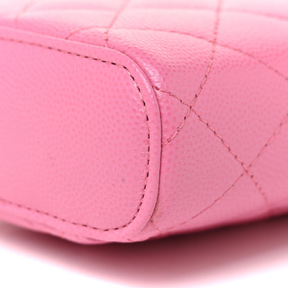 Chanel Caviar Quilted Phone Holder With Chain Pink 6 of 11
