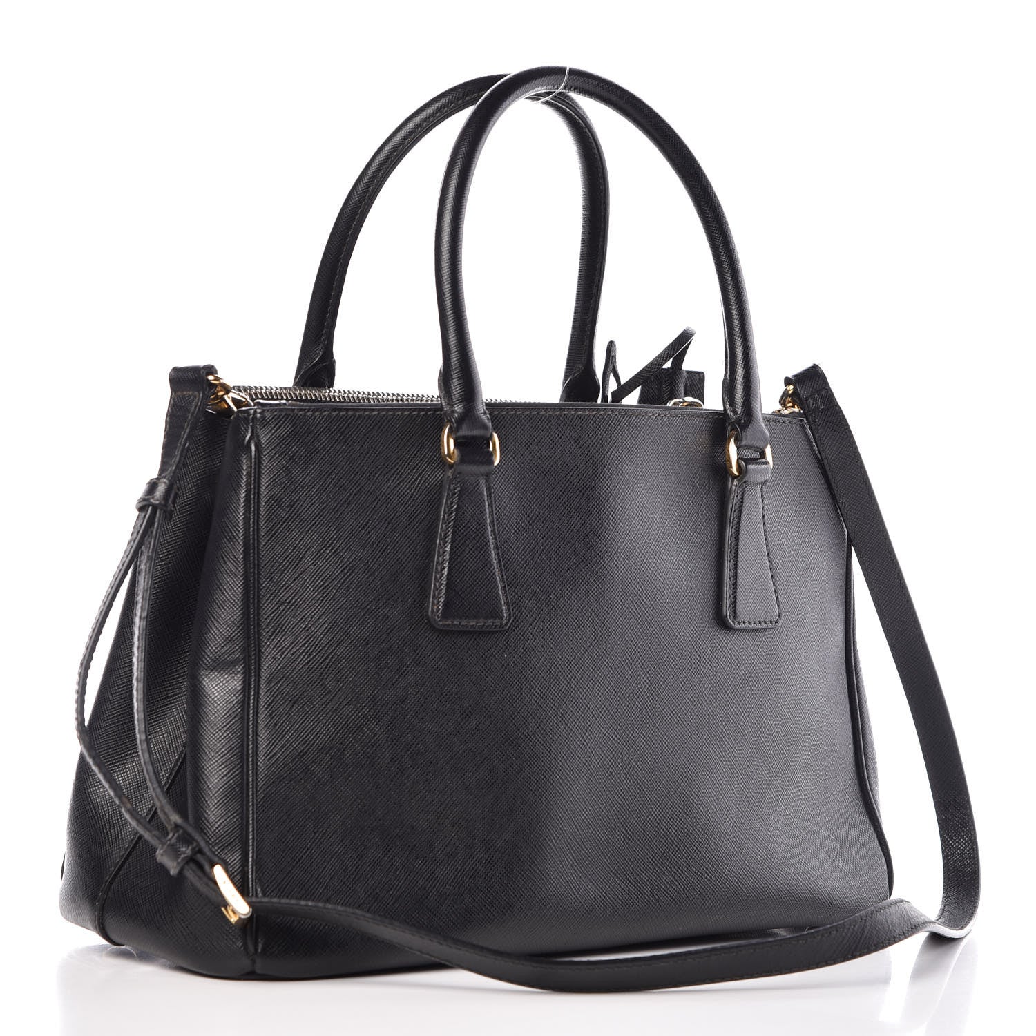 Prada Saffiano Small Galleria Double Zip Tote Black 3 of 16