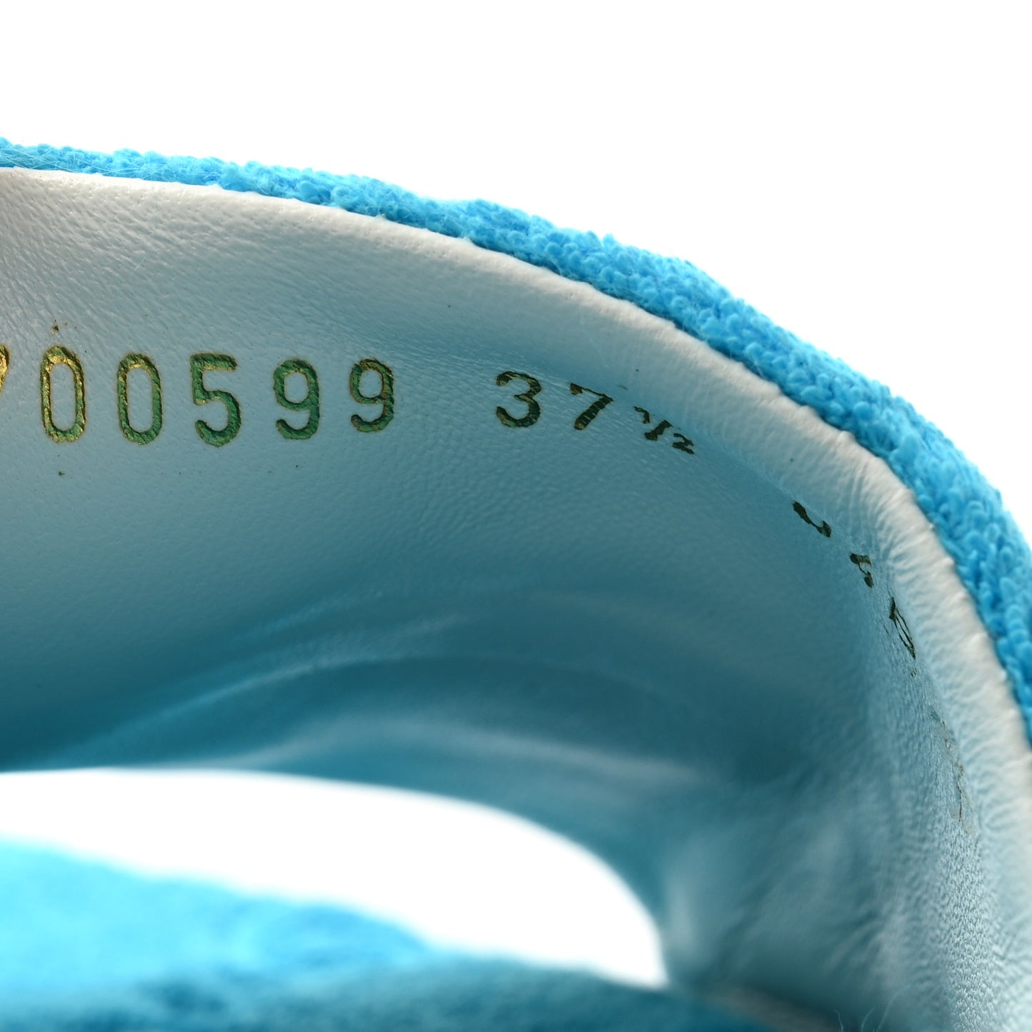 Terry Cloth GG Monogram Angelina Platform 55mm Slide Sandals 37.5 Azure