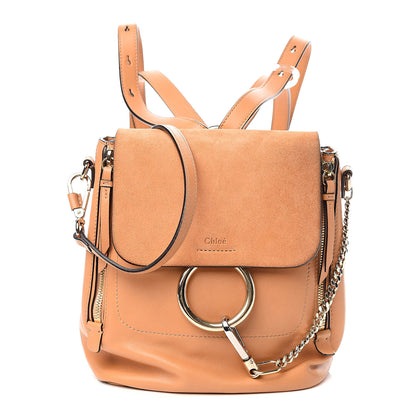 Chloe Suede Calfskin Small Faye Backpack Blushy Pink 1 of 11