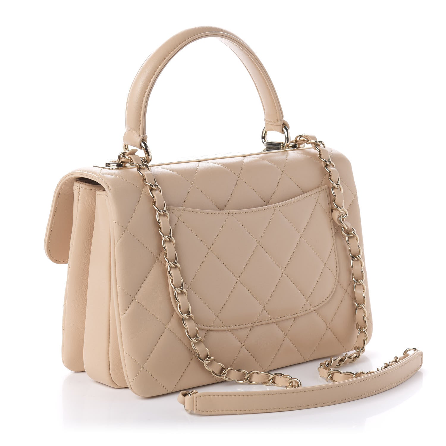 Chanel Lambskin Quilted Small Trendy CC Dual Handle Flap Bag Beige 4 of 11