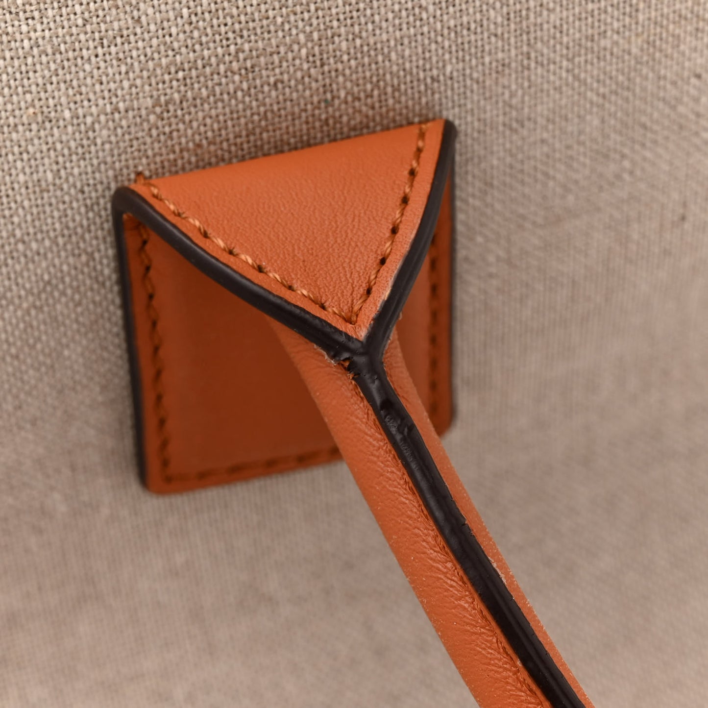 Calfskin Linen Large Munchen Tote Cognac