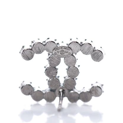 Chanel Crystal CC Earrings Silver 3 of 6