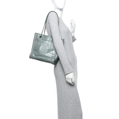 Chanel Glazed Calfskin Mini Deauville Tote Green 2 of 10