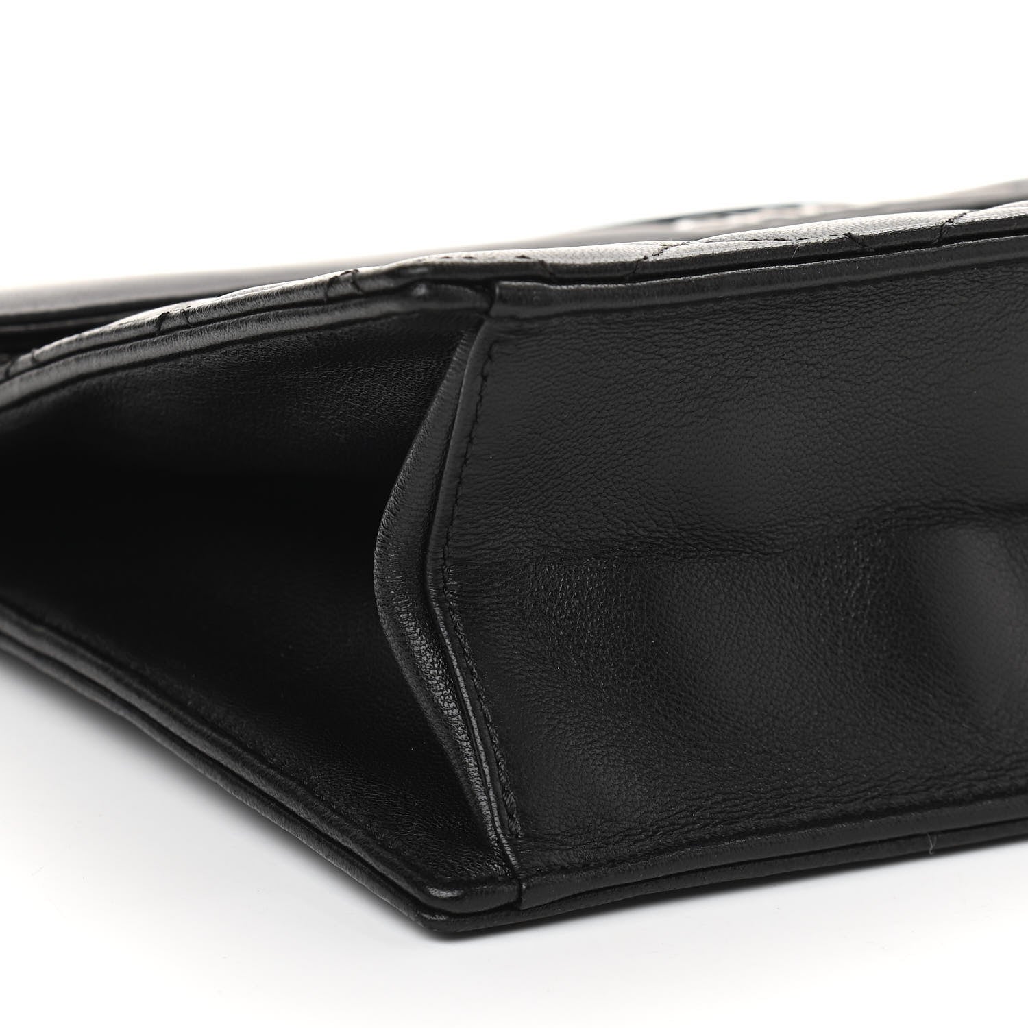 Chanel Lambskin Top Handle Logo Flap Black 8 of 9