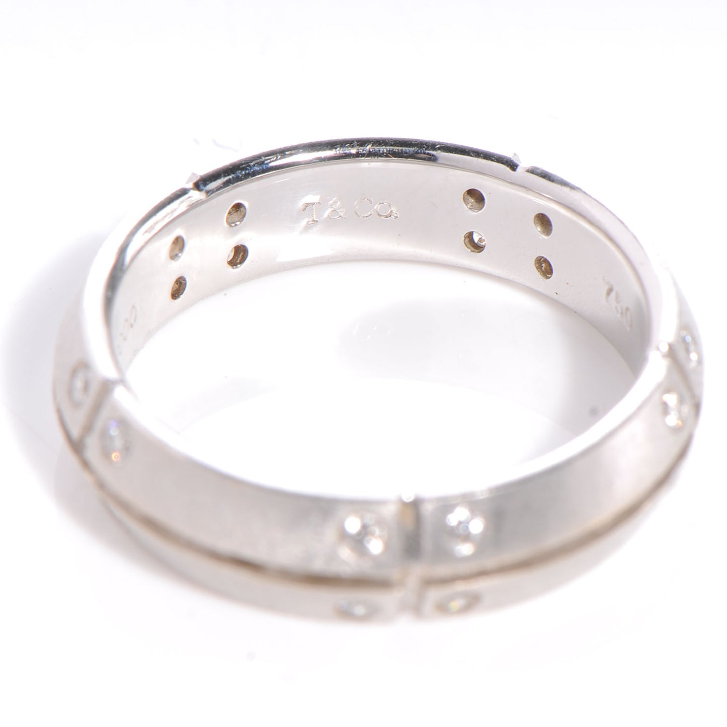 18k White Gold Diamond Streamerica Ring Size 6.5